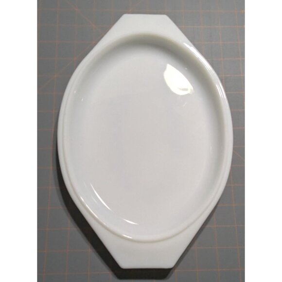 Vintage Pyrex Blue Snowflake Garland Oval Lid 12.75" White Glass Replacement - Picture 2 of 15